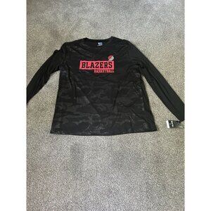 NBA Portland Trail Blazers Long Sleeve Shirt 2XL Black Camo NWT